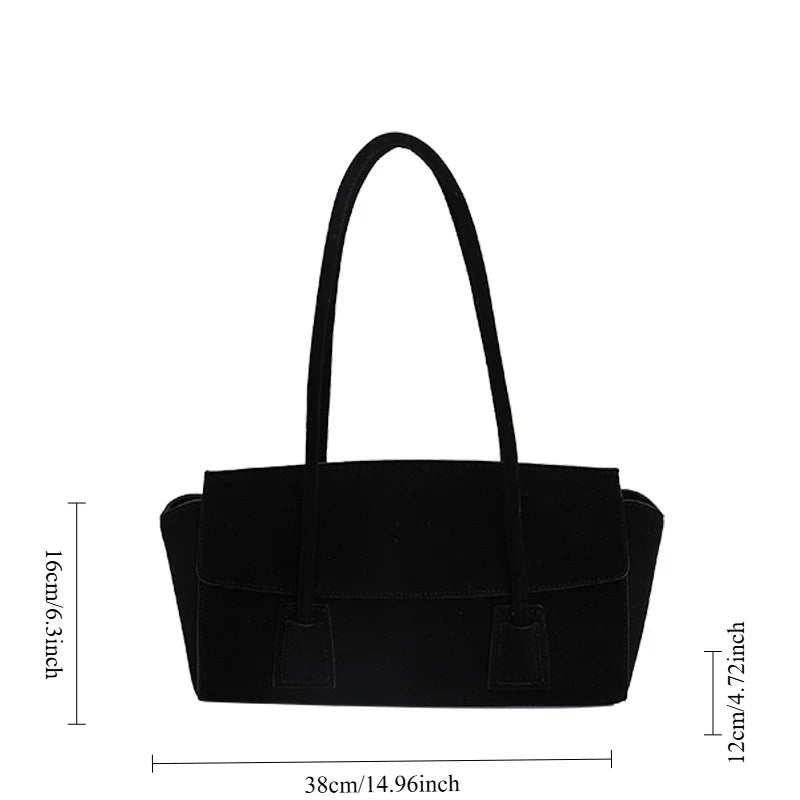 Melissa Vintage Faux Suede Shoulder Bag