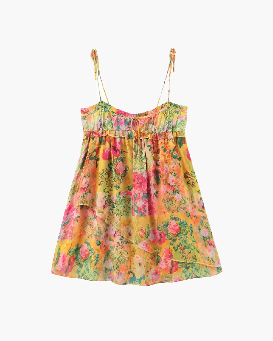 Hermione multicolor blommig miniklänning