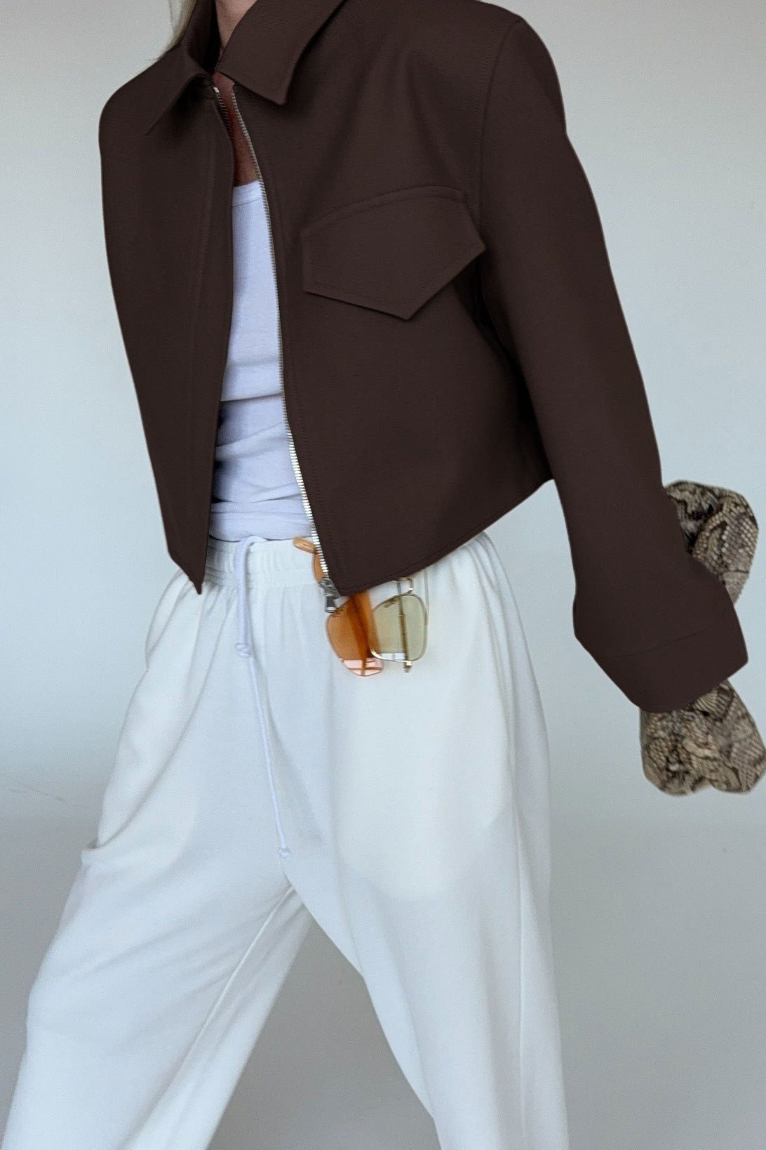 Amelie Brun Zip-jacka