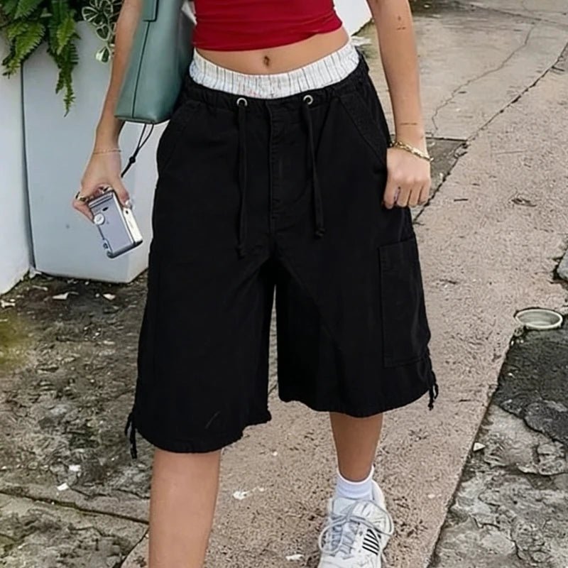 Ariane baggy cargo jeansshorts