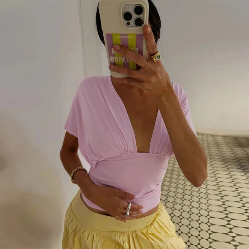 Luana snörad crop-top