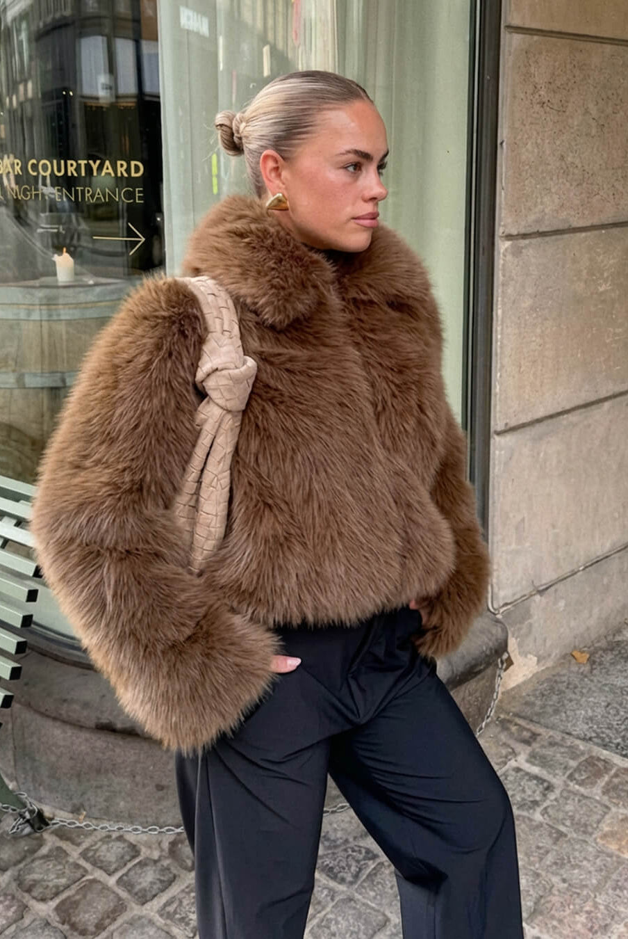 ZEYA - Adeline Cropped Faux Fur Jacket