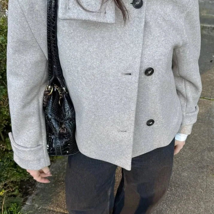 ZEYA - Alice Stand Collar Jacket with Pockets