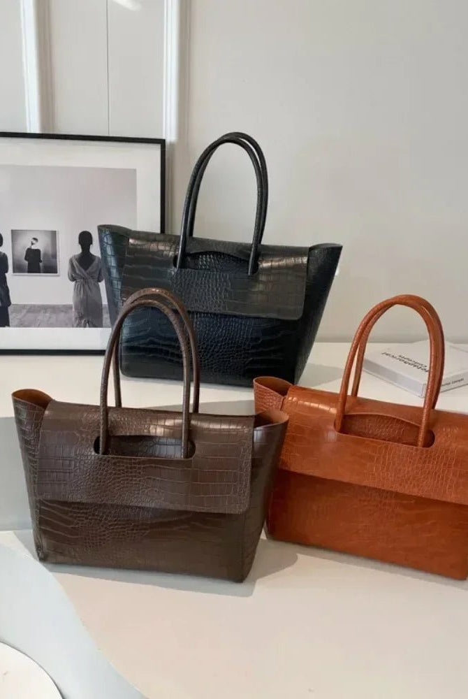 ZEYA - Amelia Embossed Leather Tote