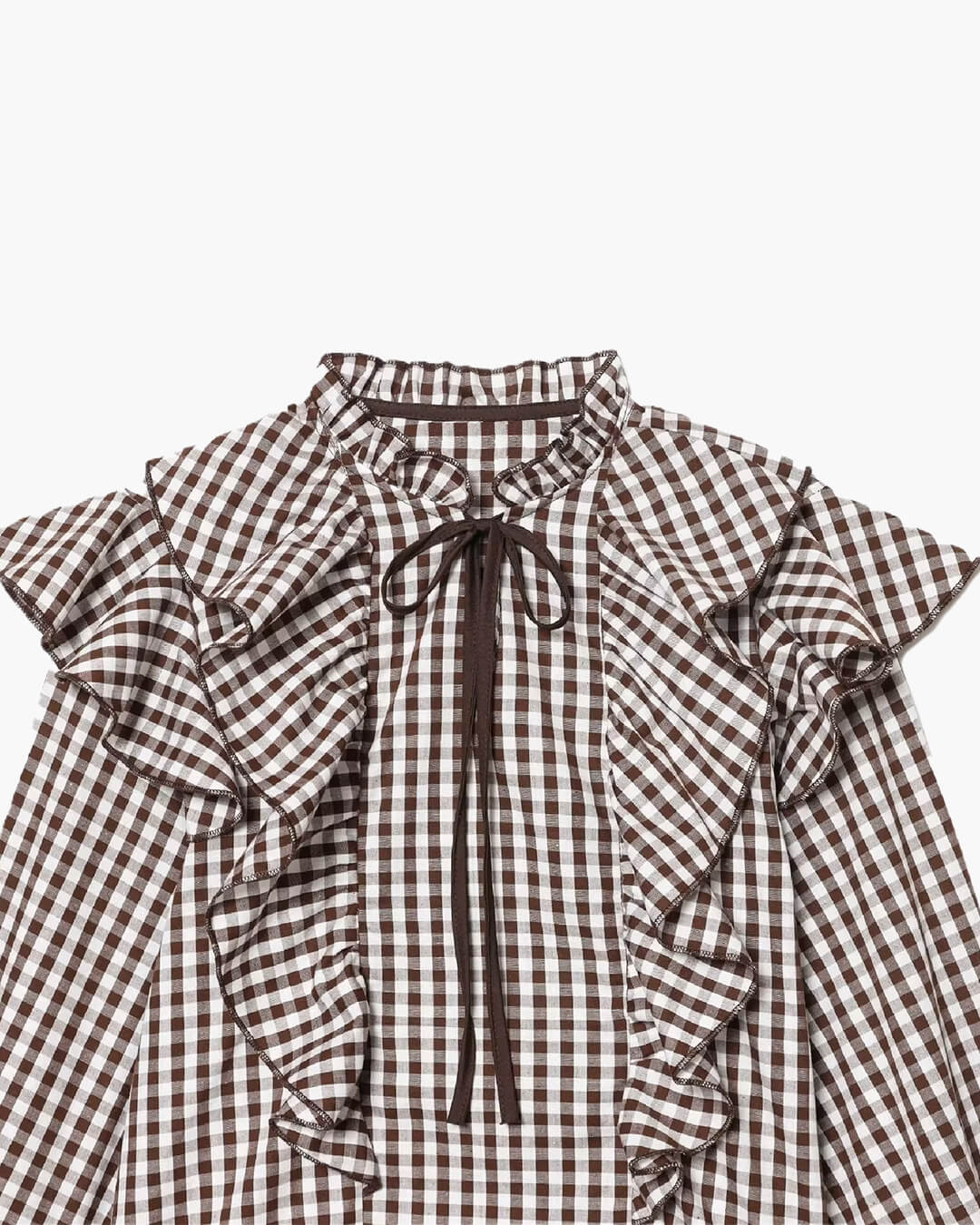 ZEYA - Amelie Gingham Ruffle Blouse