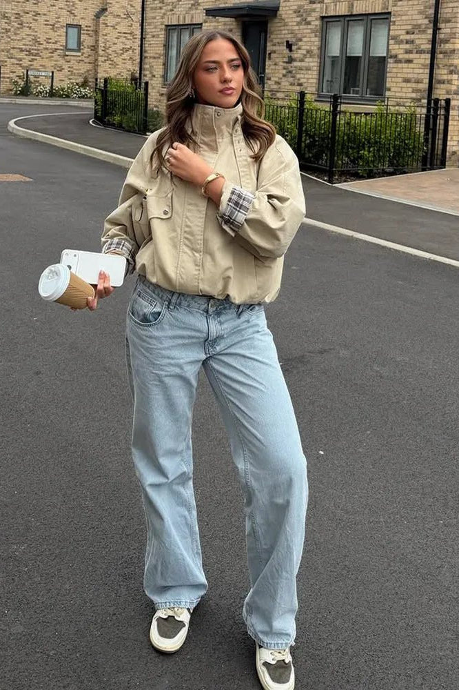 ZEYA - Anna Stand Collar Bomber Jacket
