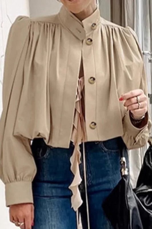 ZEYA - Avery Pleated Cropped Jacket