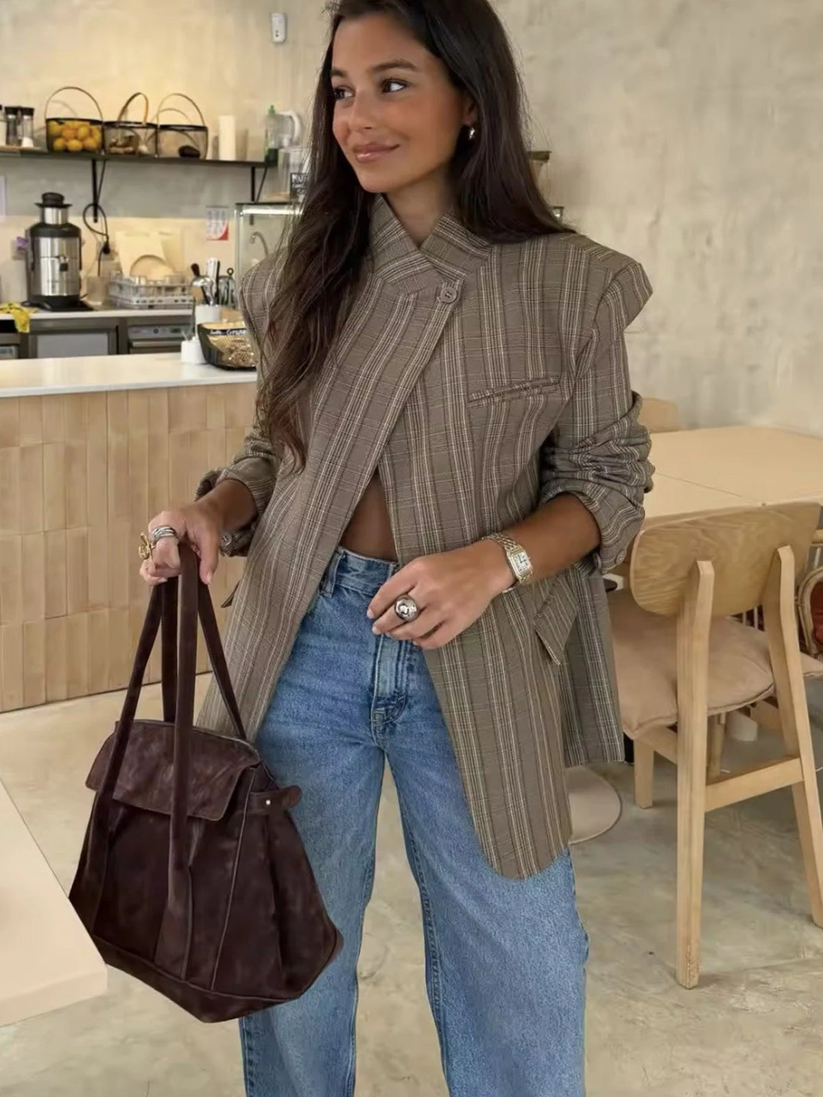 ZEYA - Bessie Vintage Asymmetric Blazer