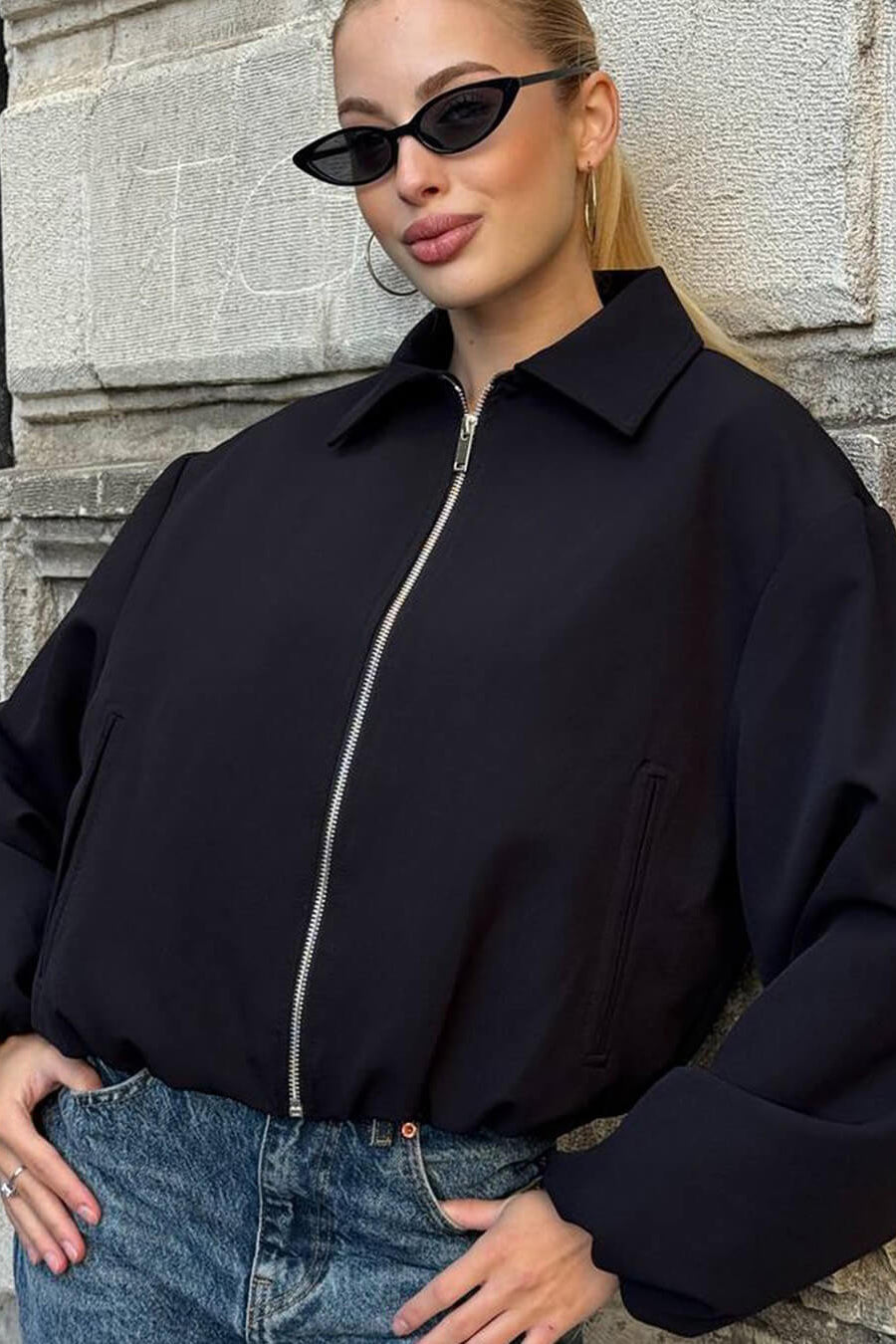 ZEYA - Bianca Puffed Bomber Jacket