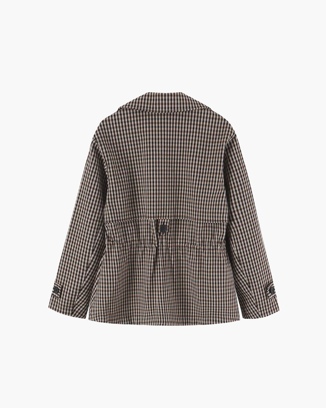 ZEYA - Billie Drawstring Gingham Short Trench