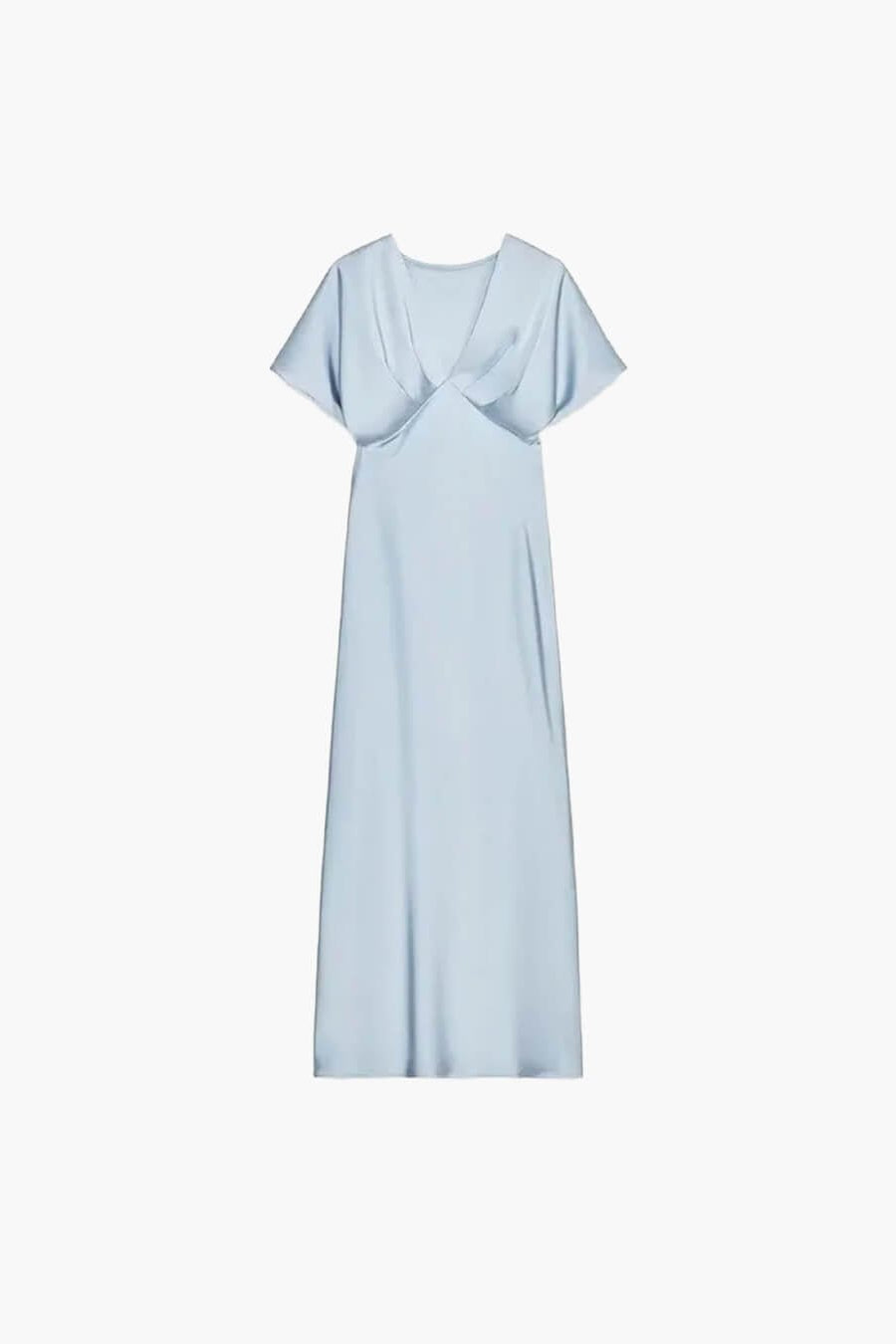 ZEYA - Briona V Neck Satin Midi Dress