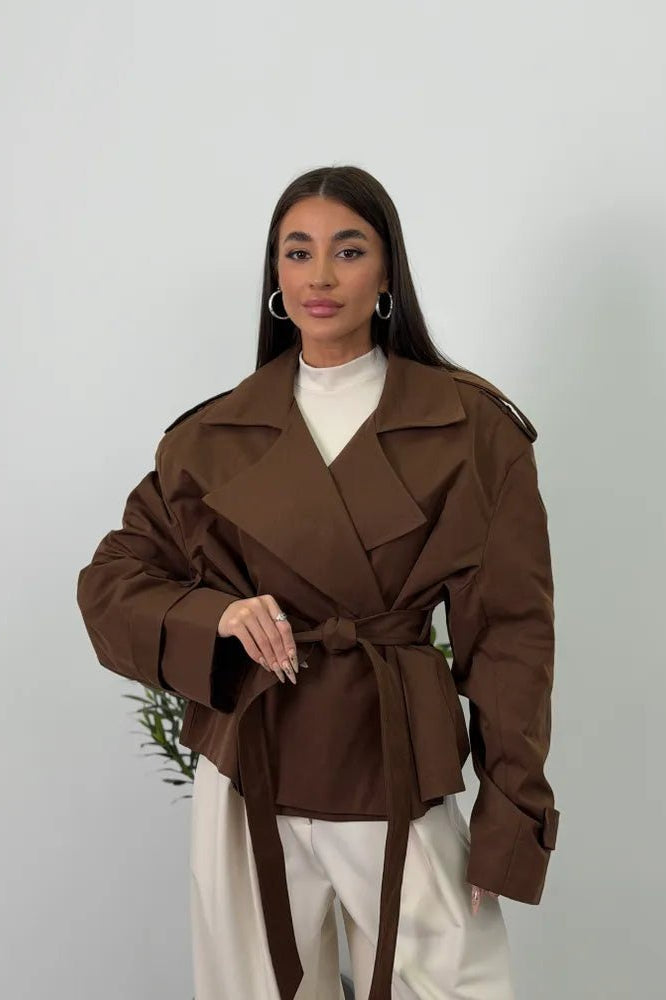 ZEYA - Candice Cropped Trench Coat