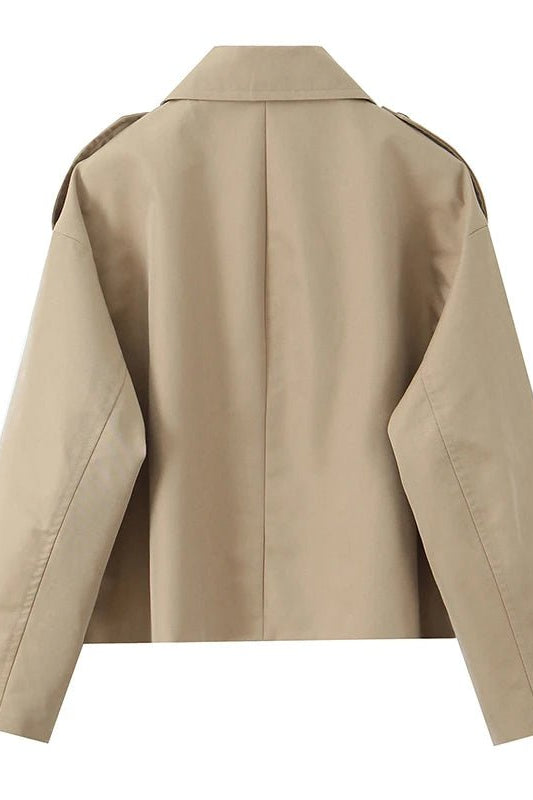ZEYA - Carla Cropped Double Breasted Trench Coat