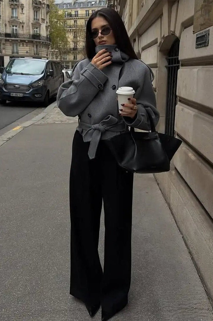 ZEYA - Carmen Double-Breasted Turtleneck Coat