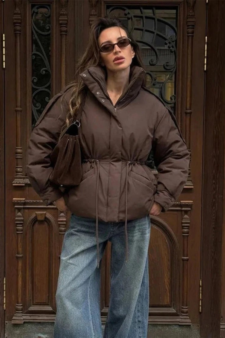ZEYA - Carmen Oversized Drawstring Waist Puffer Jacket