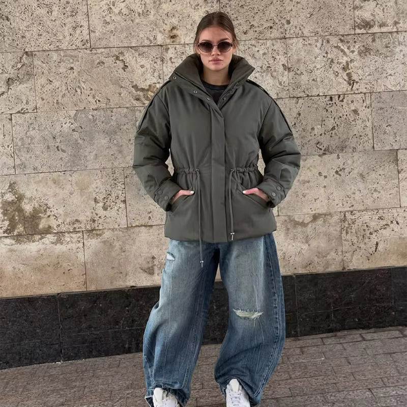 ZEYA - Carmen Oversized Drawstring Waist Puffer Jacket