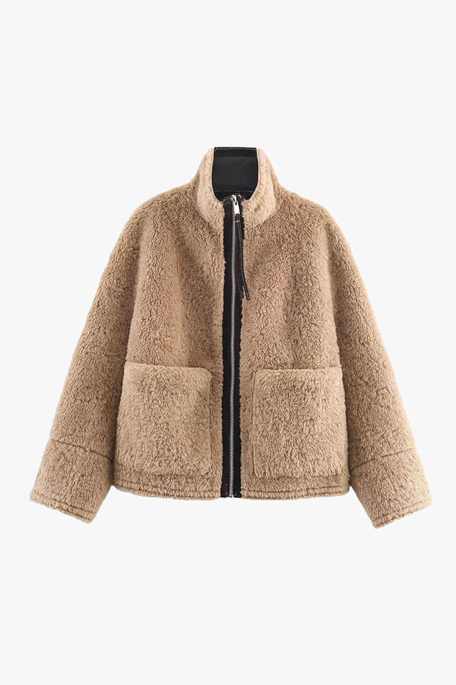 ZEYA - Clara Stand Collar Faux Fur Jacket