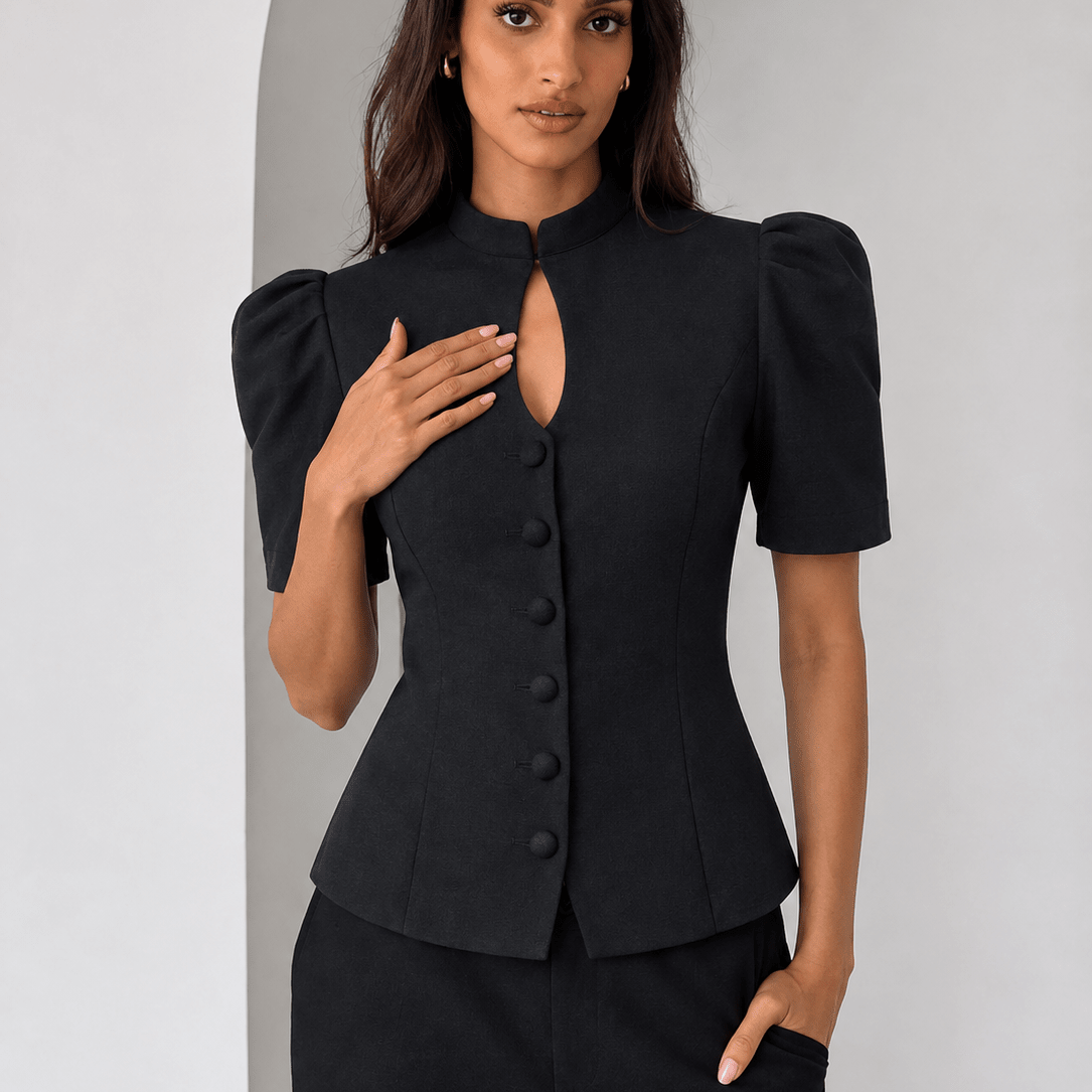 ZEYA - Cosima Stand Collar Top