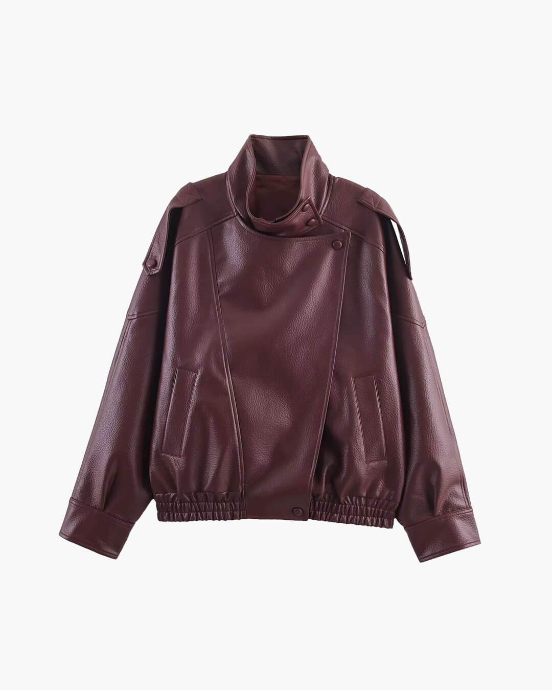 ZEYA - Dina Asymmetrical Leather Jacket