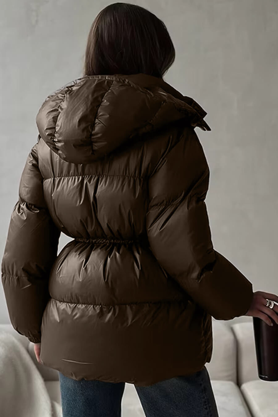 ZEYA - Elaine Drawstring Hooded Puffer Coat