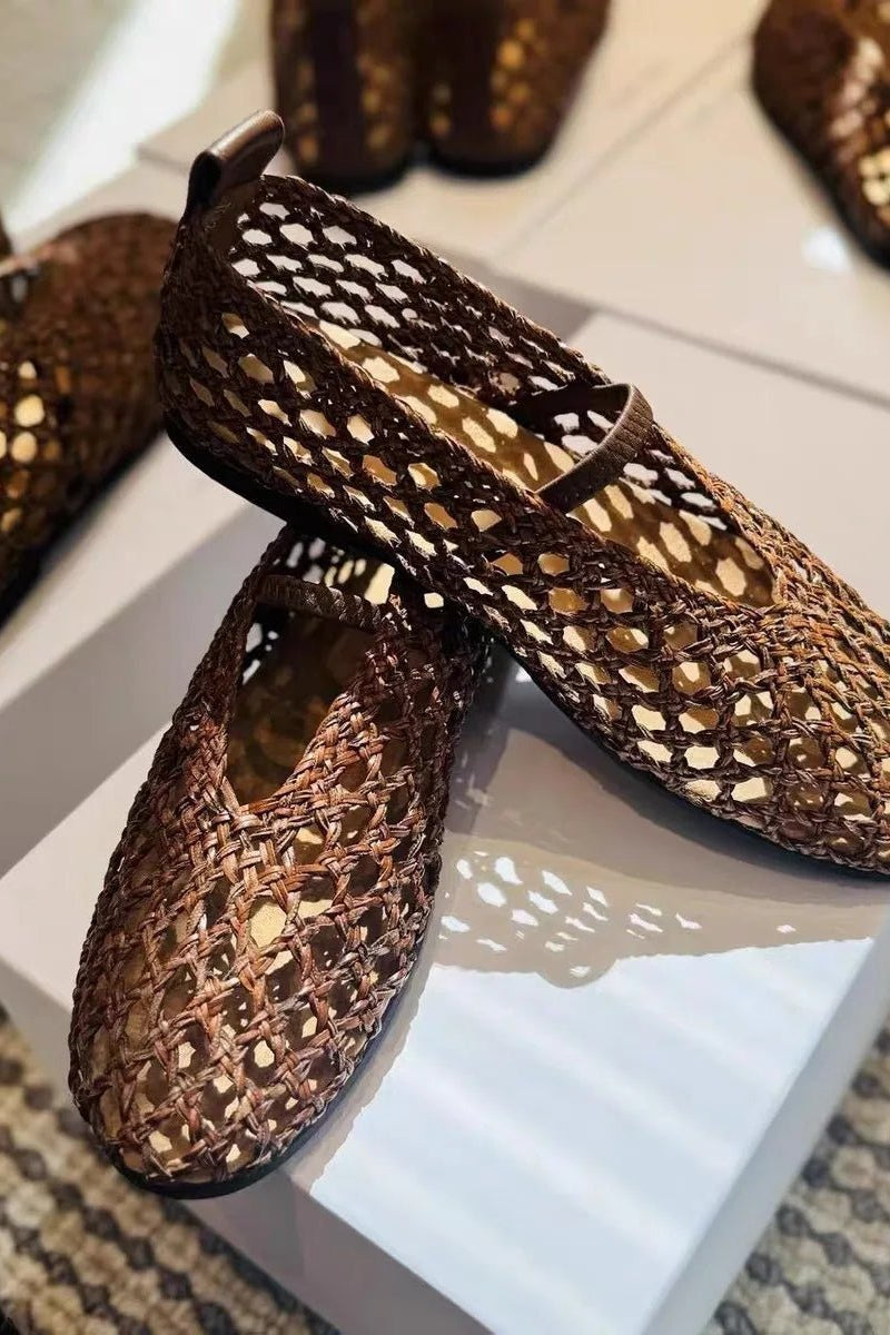 ZEYA - Ella Hollow Woven Flats