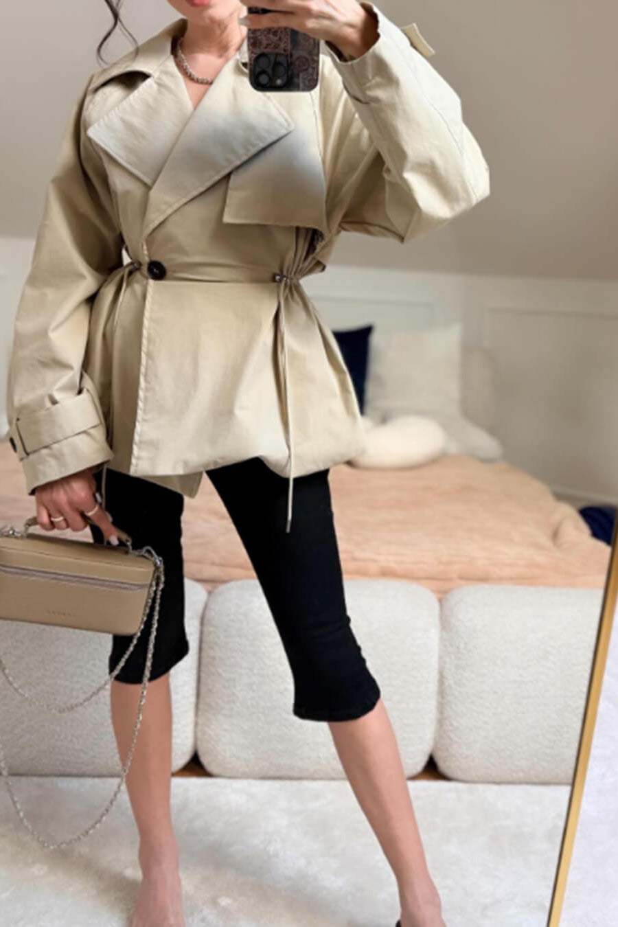 ZEYA - Ellen Lapel Collar Trench Coat