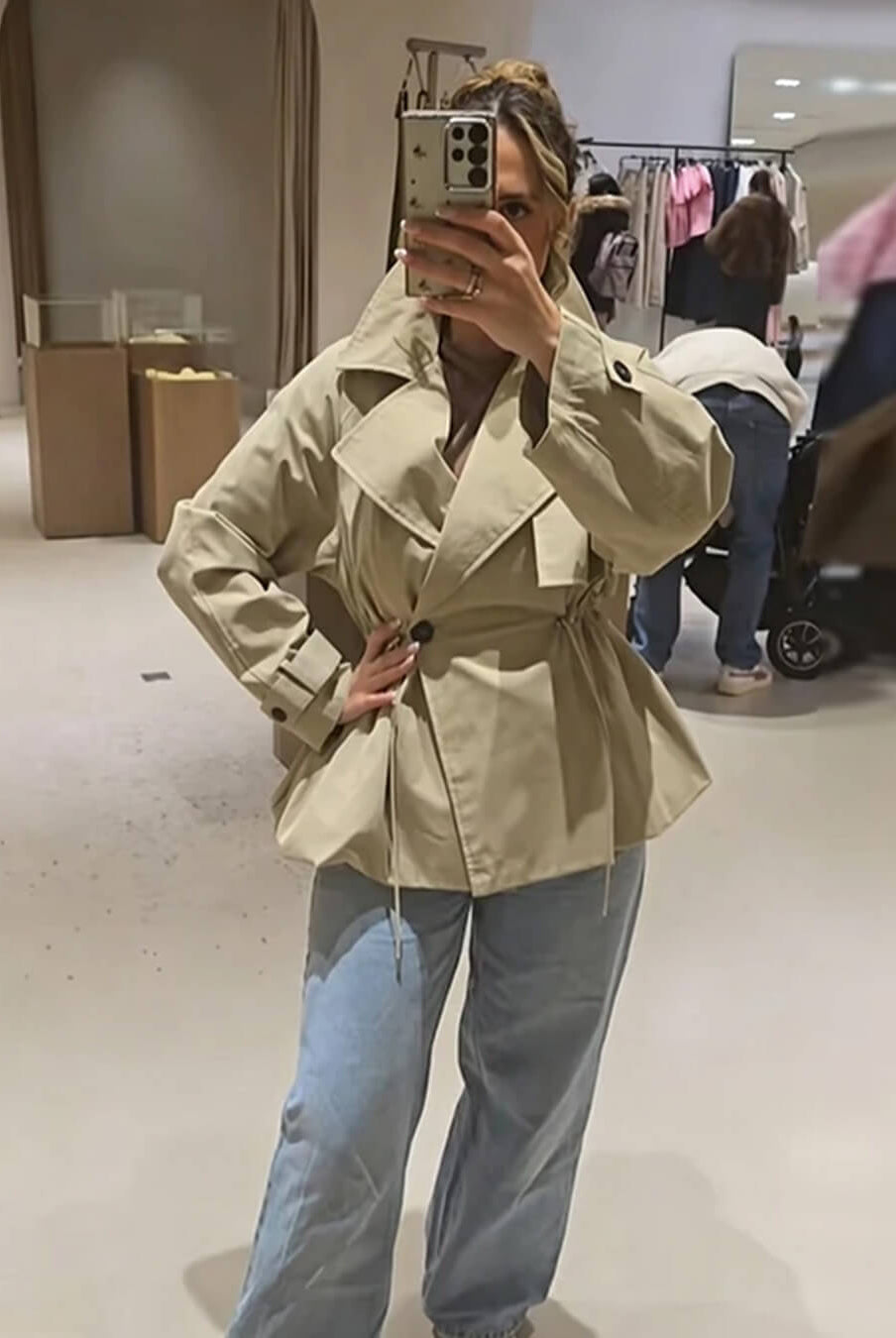 ZEYA - Ellen Lapel Collar Trench Coat