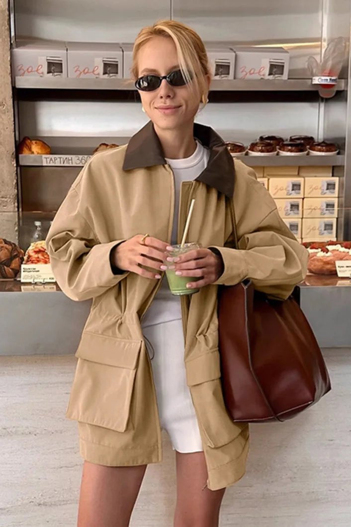 ZEYA - Evangeline Short Pocket Trench Coat