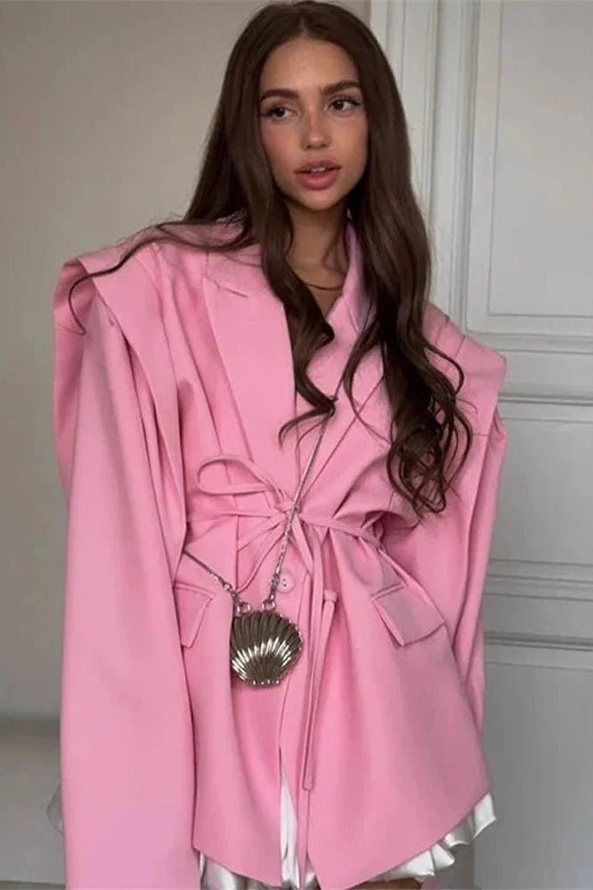 ZEYA - Filippa Wide Sleeve Belted Blazer
