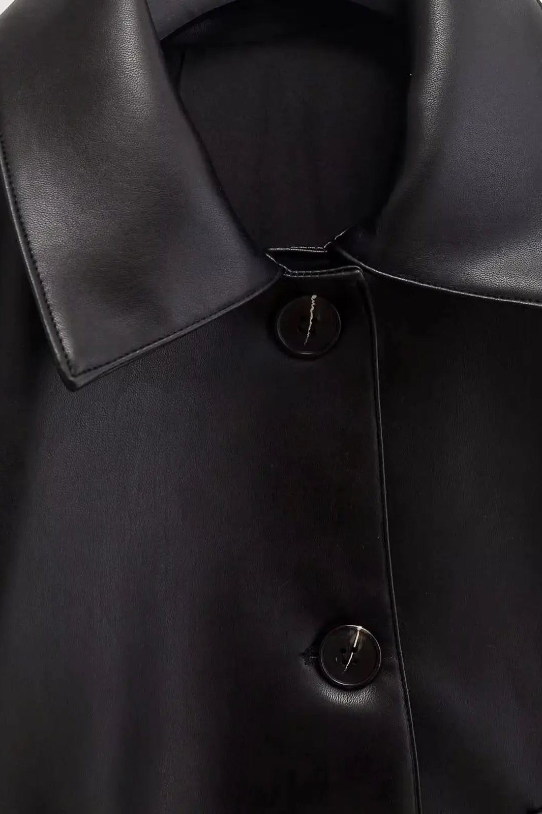 ZEYA - Gianne Cropped Faux Leather Jacket