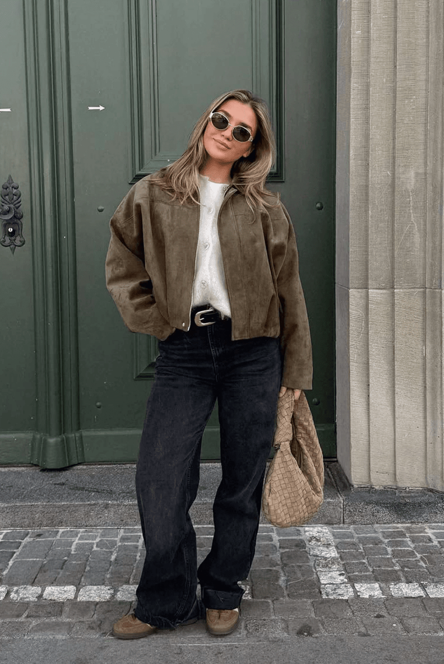 ZEYA - Helen Faux Suede Bomber Jacket
