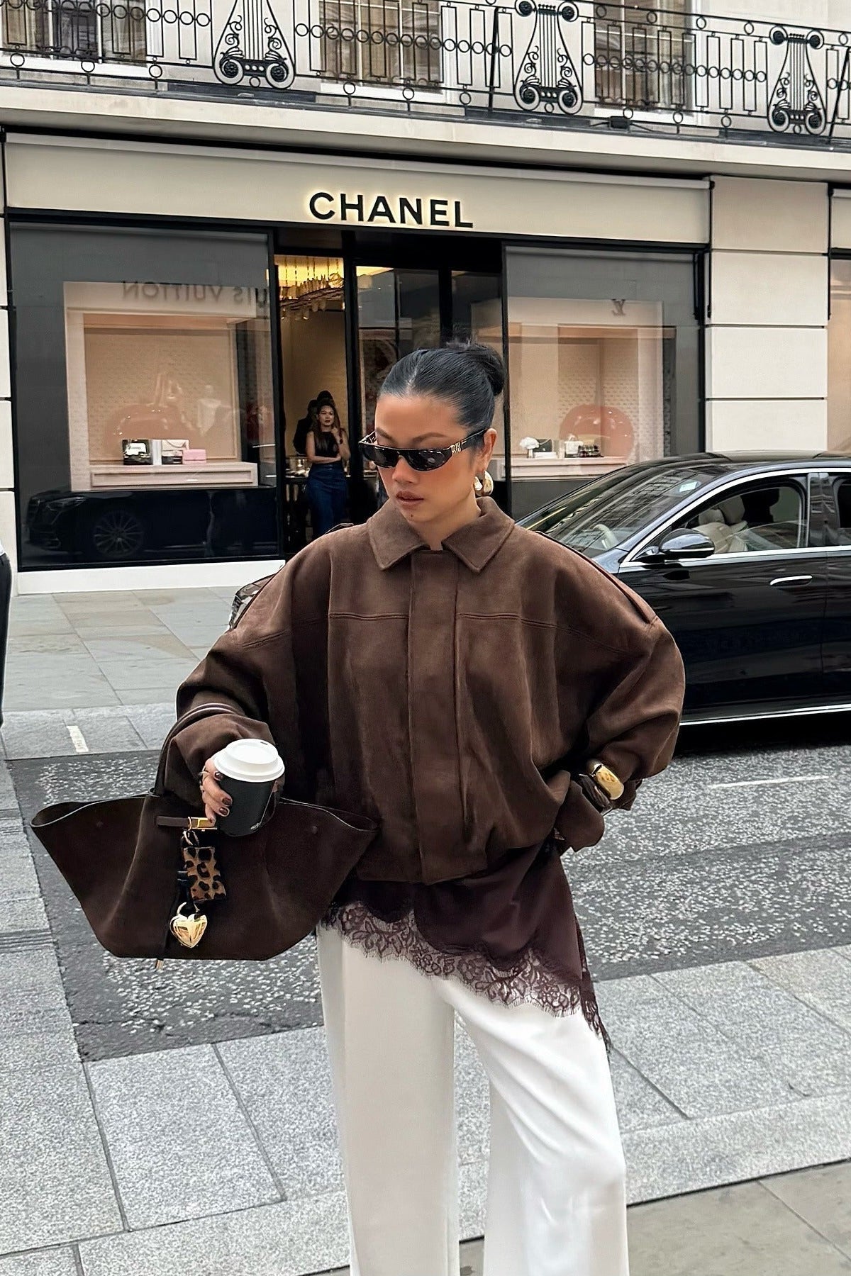 ZEYA - Helen Faux Suede Bomber Jacket