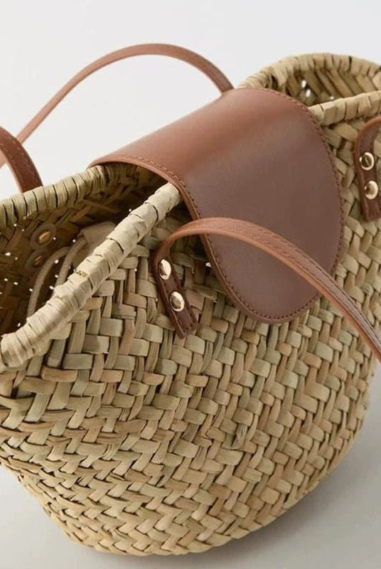 ZEYA - Ingela Woven Rattan Shoulder Bag