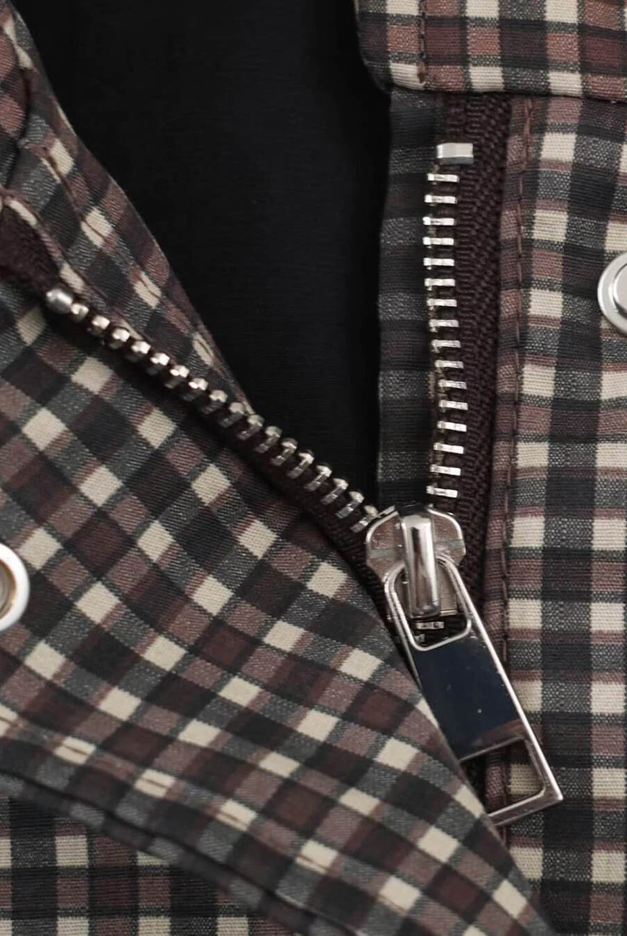 ZEYA - Jenny Plaid Hooded Windbreaker Jacket