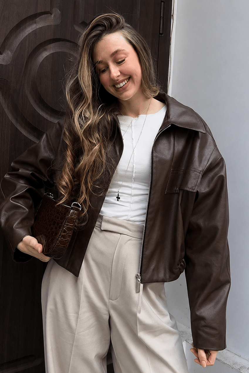 ZEYA - Jenny Vintage Faux Leather Jacket