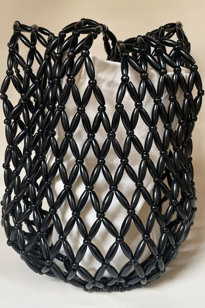 ZEYA - Jessica Woven Beaded Tote Bag