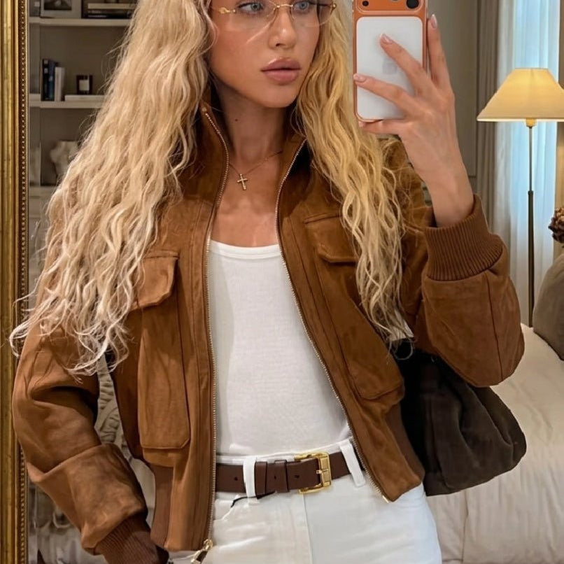ZEYA - Joanna Cropped Bomber Jacket
