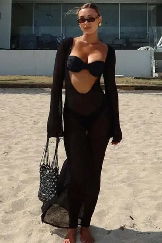 ZEYA - Josephine Hollow-Out Knit Beach Dress