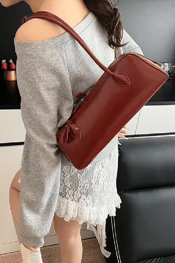 ZEYA - Julia Vintage Leather Baguette Bag