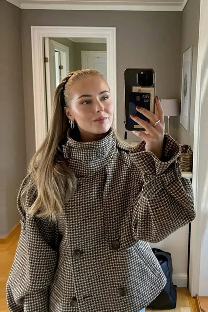 ZEYA - Katrina Checked Wool Coat