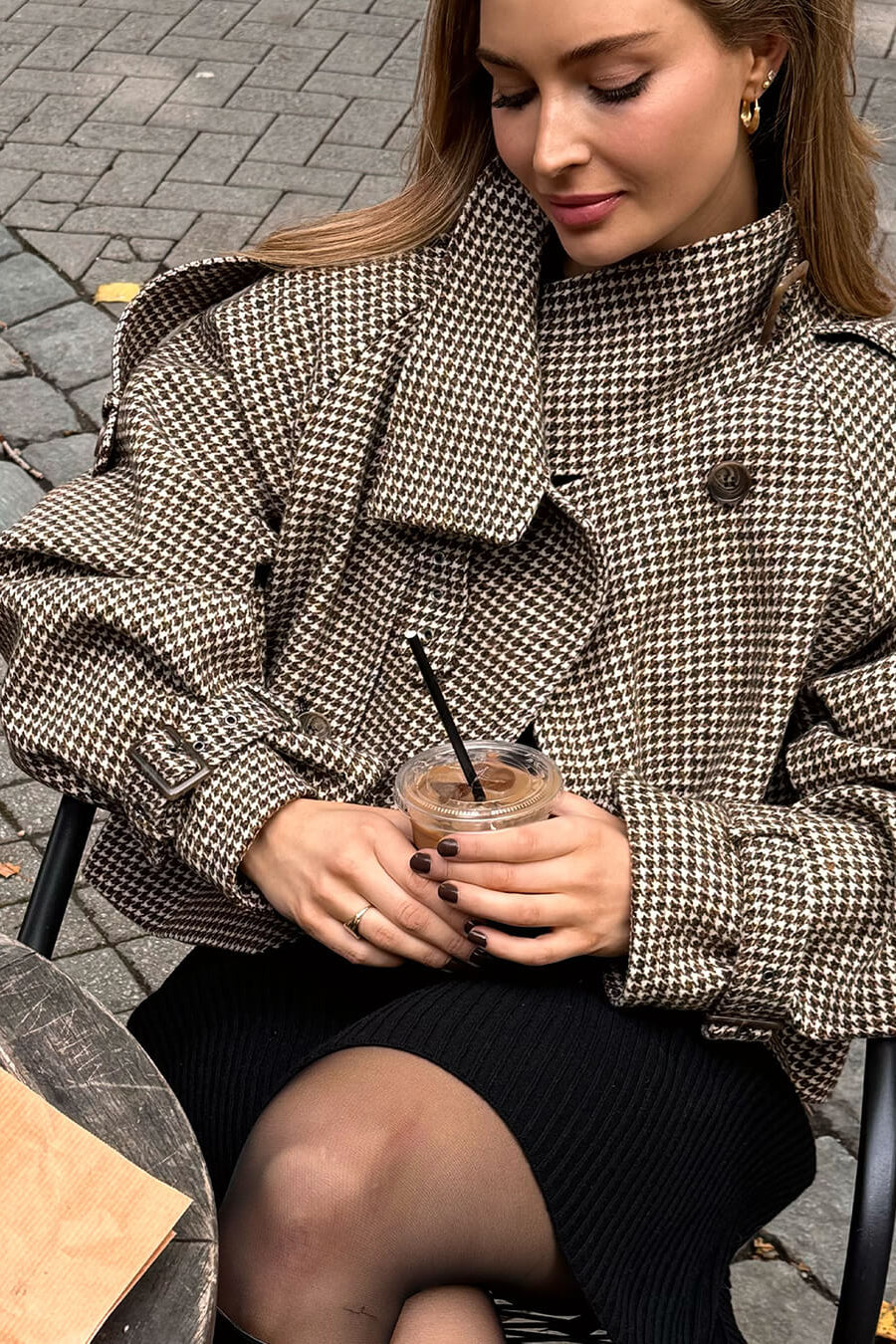 ZEYA - Katrina Checked Wool Coat