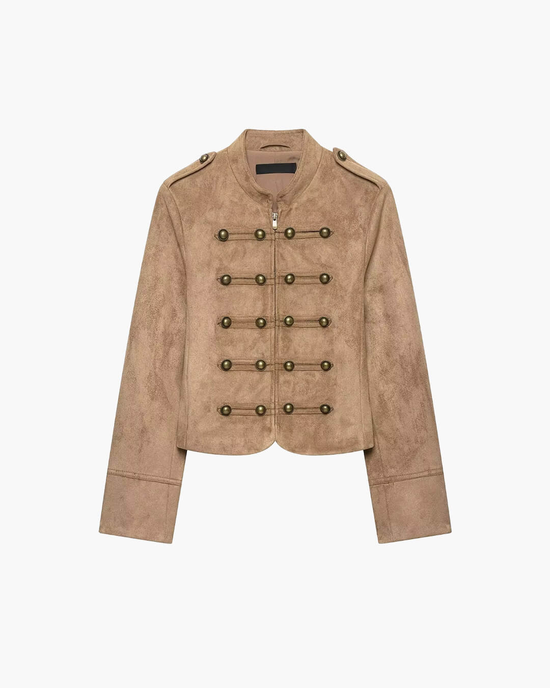 ZEYA - Kelly Faux Suede Napoleon Slim Jacket