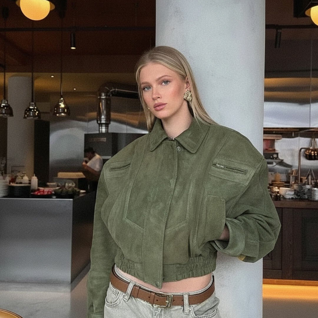 ZEYA - Kesha Suede Lapel Jacket