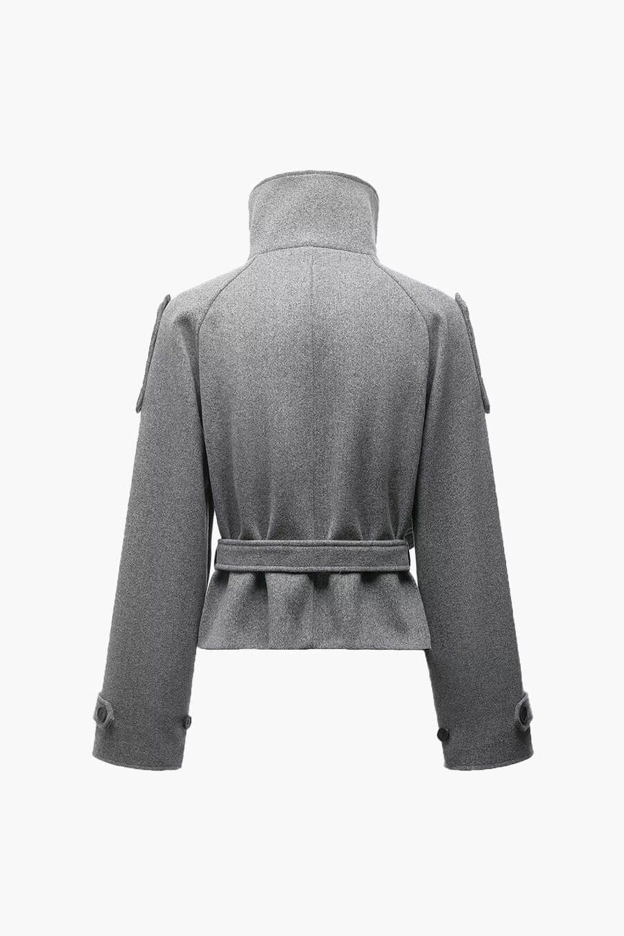 ZEYA - Lara Stand Collar Short Trench Coat