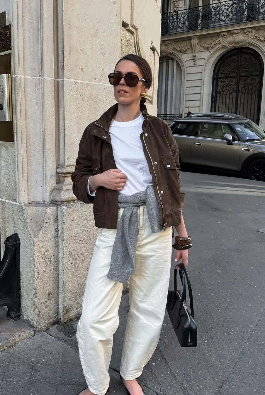 ZEYA - Laura Suede Bomber Jacket