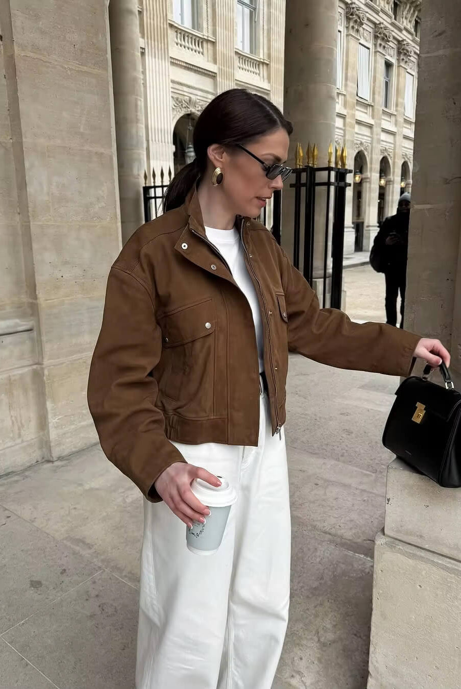 ZEYA - Laura Suede Bomber Jacket