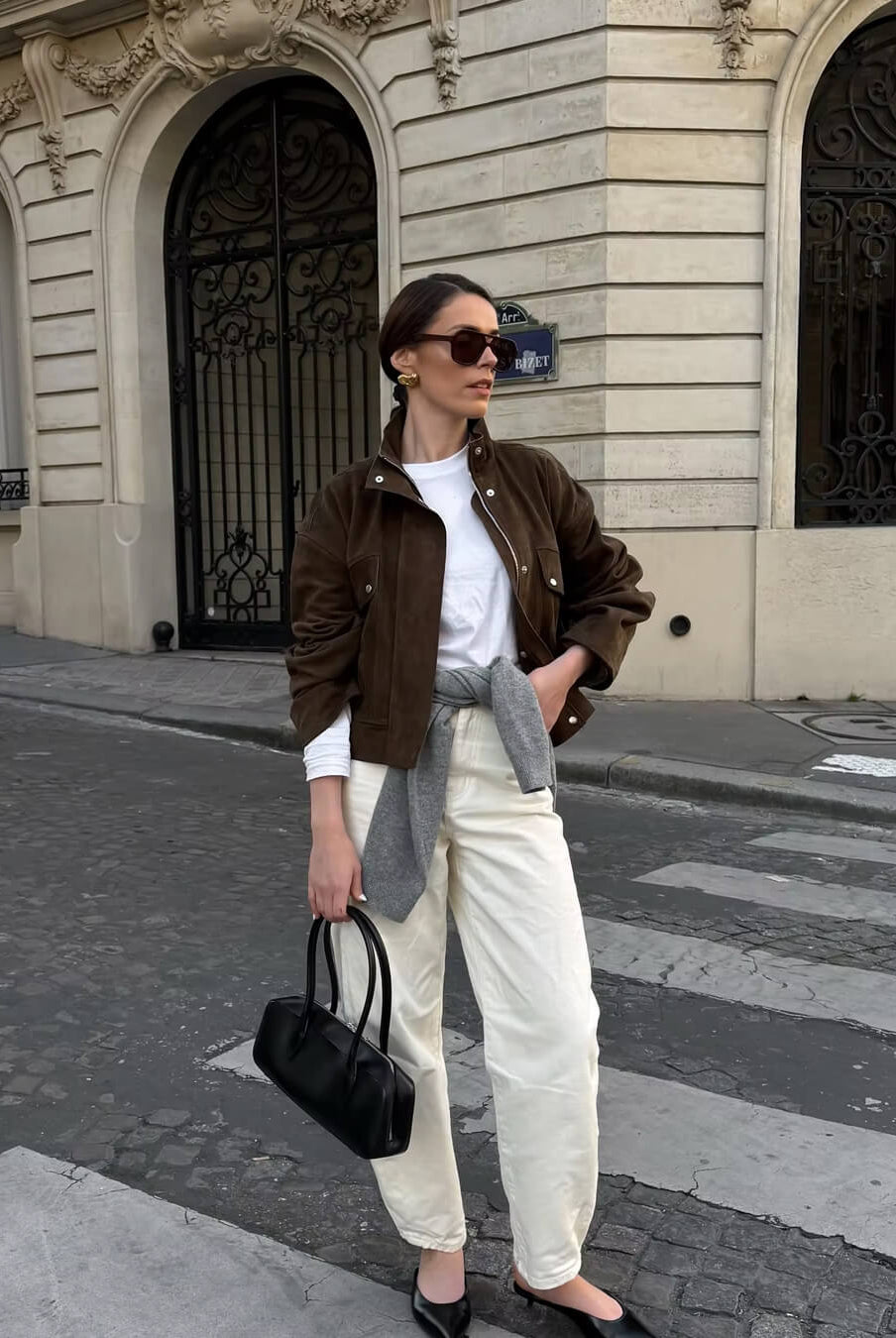 ZEYA - Laura Suede Bomber Jacket