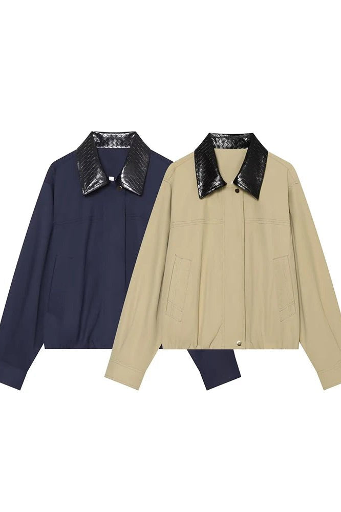 ZEYA - Layla Contrast Collar Bomber Jacket