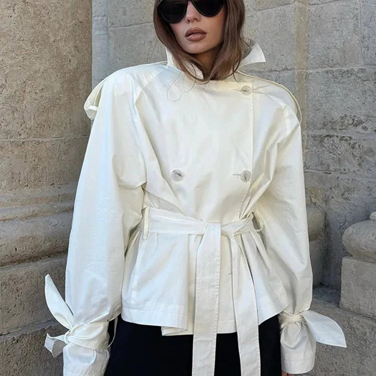 ZEYA - Linda Stand Collar Trench Coat