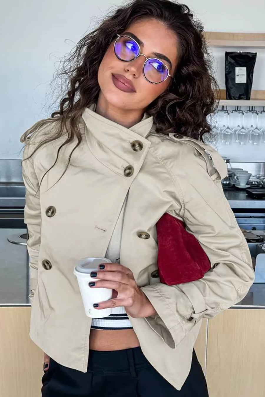 ZEYA - Lisa Cropped Trench Coat
